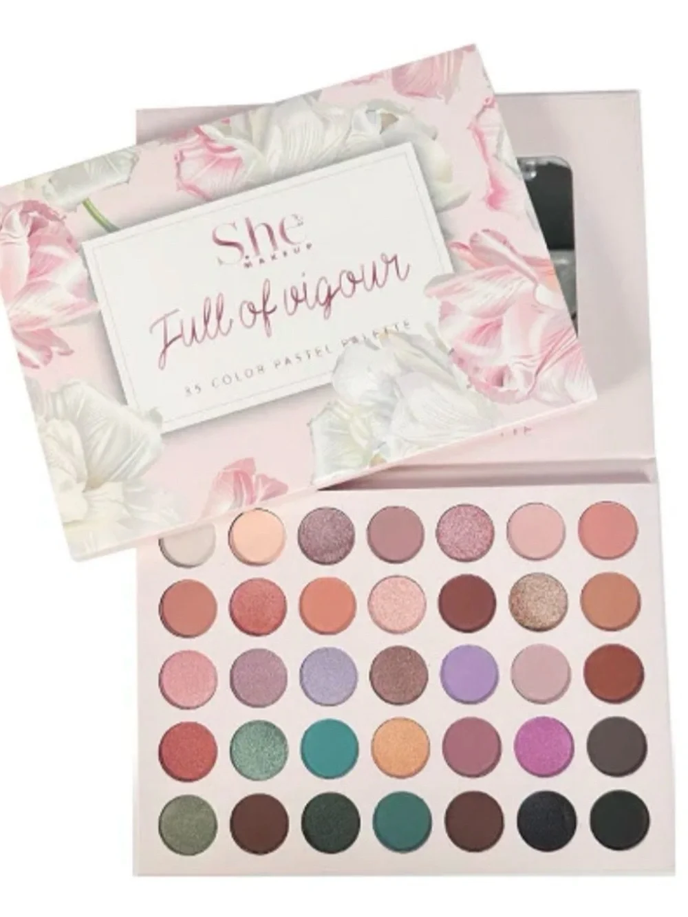 NEW S.he Makeup Full of Vigour 35 Shade Pink Shimmer & Matte Eyeshadow Palette